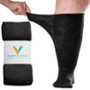 Viasox EasyStretch Diabetic Socks for Men & Women, Non Binding Top, Seamless Toe, Loose Fit (Black, Large) view 1