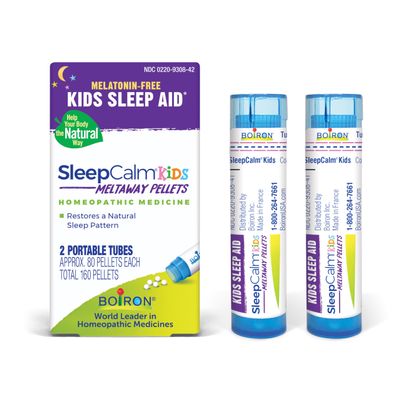Boiron SleepCalm Kids Sleep Aid for Deep, Relaxing, Restful Nighttime Sleep - Melatonin-Free and Non Habit-Forming - 2 Count (160 Pellets)