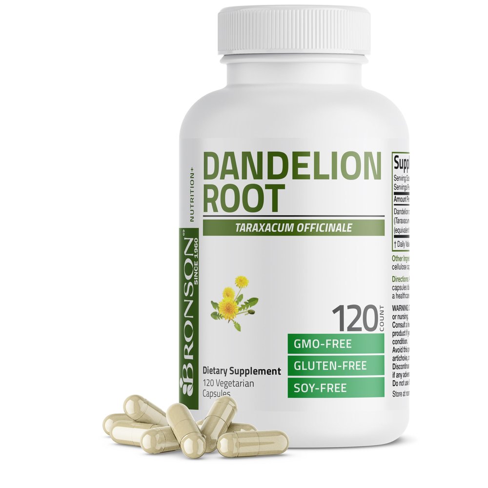 Bronson Dandelion Extract High Potency Supplement, Supports Overall Good Health & Well-Being, Traditional Diuretic Herb - Non-GMO, 120 Vegetarian Capsules