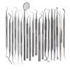 All in One 20 Pcs Teeth Cleaning Kit Made of Stainless Steel with Knurled Handles to Eliminate Bad Breath Improve Oral Health Professional Dentist Picks Tartar Stain Calculus Plaque Remover