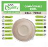 [400 Pack] 24 oz Round Disposable Compostable Paper Bowls with Lids Heavy-Duty, Eco-Friendly Natural Bagasse Unbleached, Heat Resistant, 100% Biodegradable Salad Bowls Alternative to Plastic view 2