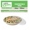 [500 Pack] 24 oz Round Disposable Compostable Paper Bowls with Lids Heavy-Duty, Eco-Friendly Natural Bagasse Unbleached, Heat Resistant, 100% Biodegradable Salad Bowls Alternative to Plastic view 4