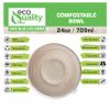 [250 Pack] 24 oz Round Disposable Compostable Paper Bowls with Lids Heavy-Duty, Eco-Friendly Natural Bagasse Unbleached, Heat Resistant, 100% Biodegradable Salad Bowls Alternative to Plastic view 2