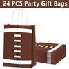Sawowkuya 24PCS Football Gift Bags for Party Favors - Rugby Themed Paper Treat Candy Bags for Birthday Party Supplies and Decorations view 3