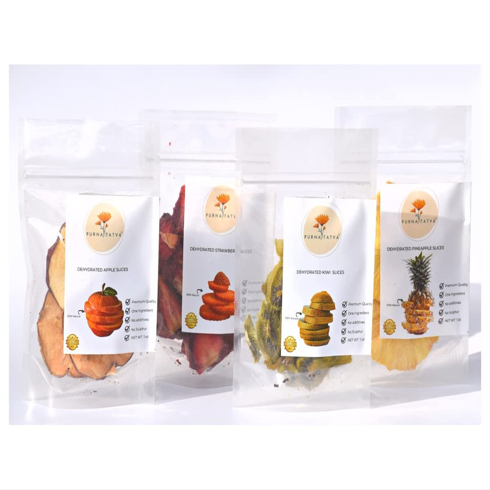 Dehydrated fruit gift set, Healthy best friend, Corporate gift, Thank you gift, Dehydrated fruit Mix - Lunch box/Healthy Snacks, Hikers Delight Natural Dessert, Self Care four 1oz pack