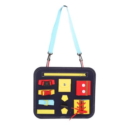 Agatige Busy Board Montessori Toys, Portable Sensory Board for Dementia, Alzheimer's, Anxiety Relief, Hand-Eye Coordination, All Ages, Blue