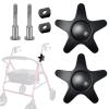 Pacify 2 Pack Replacement Adjustment Star Knobs for Rollator Walker Guardian Walker M6 T Bolt with Washers Platform Attachment view 1