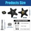 Pacify 2 Pack Replacement Adjustment Star Knobs for Rollator Walker Guardian Walker M6 T Bolt with Washers Platform Attachment view 2