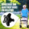 Pacify 2 Pack Replacement Adjustment Star Knobs for Rollator Walker Guardian Walker M6 T Bolt with Washers Platform Attachment view 4