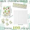 100 Pack Facial Tissue Mini Paper Pocket Tissues Small Size Travel Tissue Packs for Wedding Party Favors Graduation Celebration, 3 Ply, 2.8 x 2.2 In(Cactus) view 3