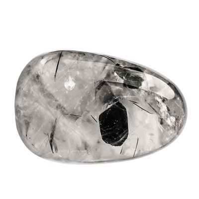 Amazing Gemstone Black Rutilated Quartz Crystals & Healing Stones Tumbled - 1 oz Black Rutilated Quartz Stone, Healing Stones for Energy Balance, Premium Polished Gems Rocks for Meditation & Wellness