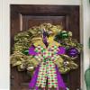 ALIBBON Large Mardi Gras Bows for Wreaths, Mardi Gras Wreath Bows, Glitter Purple Gold Green Bows, Buffalo Plaid Bows for Front Door, Mardi Gras Decorations Bows for Mardi Gras Carnival Decor view 3
