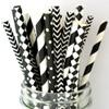 100 pcs Mixed Party Paper Straws Bulk, Black White Stripe Chevron Swiss Dot Harlequin Diamond Drinking Straws Bulk, Halloween New Year Biodegradable Bridal Shower Wedding Cake Pop Sticks (Masquerade) view 1