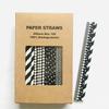 100 pcs Mixed Party Paper Straws Bulk, Black White Stripe Chevron Swiss Dot Harlequin Diamond Drinking Straws Bulk, Halloween New Year Biodegradable Bridal Shower Wedding Cake Pop Sticks (Masquerade) view 2
