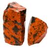 Amazing Gemstone 2 Pieces Mahogany Obsidian Raw Crystals and Healing Stones, Natural Rocks for Tumbling and DIY Raw Stones and Crystals view 1
