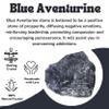 Amazing Gemstone Blue Aventurine Raw Crystals and Healing Stones, Natural Rocks for Tumbling - DIY Raw Stones and Crystals, 2 Pieces view 4