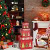 TaoBary 3 Pcs Christmas Nesting Gift Boxes with Lid Nesting Xmas Boxes for Gifts Red Christmas Tree Gift Wrap for Thanksgiving New Year Wrapping Presents and Decorations(Green Trees) view 2