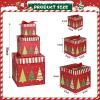 TaoBary 3 Pcs Christmas Nesting Gift Boxes with Lid Nesting Xmas Boxes for Gifts Red Christmas Tree Gift Wrap for Thanksgiving New Year Wrapping Presents and Decorations(Green Trees) view 3