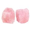 Amazing Gemstone 2 Pieces Rose Quartz Raw Crystals and Healing Stones, Natural Rocks for Tumbling and DIY Raw Stones and Crystals view 1