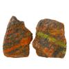 Amazing Gemstone 2 Pieces Unakite Raw Crystals and Healing Stones, Natural Rocks for Tumbling and DIY Raw Stones and Crystals view 1