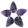 Amazing Gemstone 5 Pieces Amethyst Arrowhead, Crystal and Healing Stone Flint Rock Arrow Head - 1 to 1.5 Arrowheads for DIY Project Craft Point Jewelry Making view 1