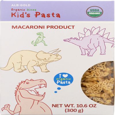 Alb Gold Organic Dinosaur Shape Kid's Pasta, Non GMO, 10.6 Ounce (Pack of 12)