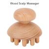 ANGGREK Wood Head Massager, Shape Manual Scalp Massagers Scalp Massage Tool Wooden Fingers Head Scratcher for Remove Headache and Head Body Relaxing view 4