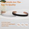 MagEnergy Copper Bracelet for Men and Women, 99.9% Pure Copper Magnetic Bangle with 8pcs 3500 Gauss Magnets,6.8" Adjustable Copper Jewelry (Black) view 2