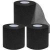 ADMITRY Pre Wrap Tape Athletic,3 Rolls X 22 Yards Black Prewrap,Headbands for Hair,Foam Underwrap Sports Wrap view 1