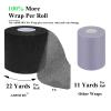 ADMITRY Pre Wrap Tape Athletic,3 Rolls X 22 Yards Black Prewrap,Headbands for Hair,Foam Underwrap Sports Wrap view 2