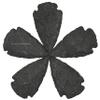 Amazing Gemstone 5 Pieces Black Agate Arrowhead, Crystal and Healing Stone Flint Rock Arrow Head - 1 to 1.5 Arrowheads for DIY Project Craft Point Jewelry Making view 1