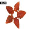 Amazing Gemstone 5 Pieces Carnelian Arrowhead, Crystal and Healing Stone Flint Rock Arrow Head - 1 to 1.5 Arrowheads for DIY Project Craft Point Jewelry Making view 3