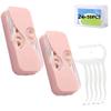 [4Pack] Floss Pick Dispenser Portable Floss Holder, Floss Picks Cases Automatic Floss Storage Organizer Travel Floss Threaders for Women Men Teeth Cleaning (2Pcs, Pink) view 1