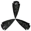 Amazing Gemstone 3 Pieces Black Obsidian Arrowhead, Crystal and Healing Stone Flint Rock Arrow Head - 2 to 3 Arrowheads for DIY Project Craft Point Jewelry Making view 1