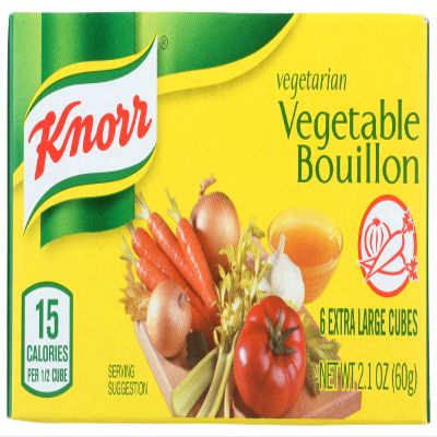 Knorr Vegetable Flavor Bouillon Cube with Other Natural Flavor, No Sugar Added, 2.1 Ounce (Pack of 24)