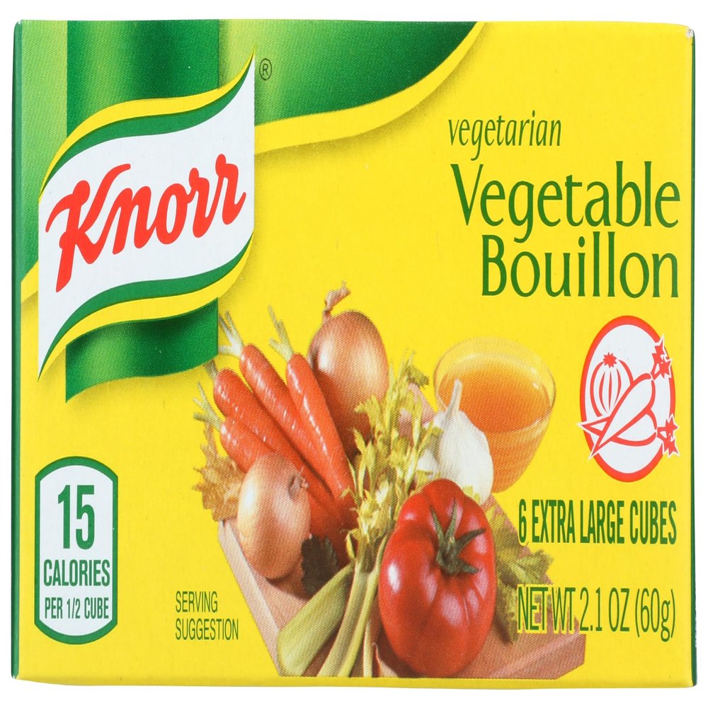 Knorr Vegetable Flavor Bouillon Cube with Other Natural Flavor, No Sugar Added, 2.1 Ounce (Pack of 24)