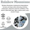 Amazing Gemstone 2 Pieces Rainbow Moonstone Raw Crystals and Healing Stones, Natural Rocks for Tumbling and DIY Raw Stones and Crystals view 3