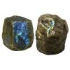 Amazing Gemstone 2 Pieces Labradorite Raw Crystals and Healing Stones, Natural Rocks for Tumbling and DIY Raw Stones and Crystals view 1