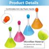 4 Pack 8" Hand Grips Microfiber Washable Duster, Suitable for Light Daily Household Dusting, Electrostatic Feather Duster Brush,Cleaning Supplies for Book,Screen,Sofa,Car,Furniture,Photo Frames view 4