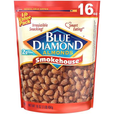 Blue Diamond Almonds Gluten Free Smokehouse Flavored Snack Nuts 16 Oz Resealable Bag (Pack of 1)