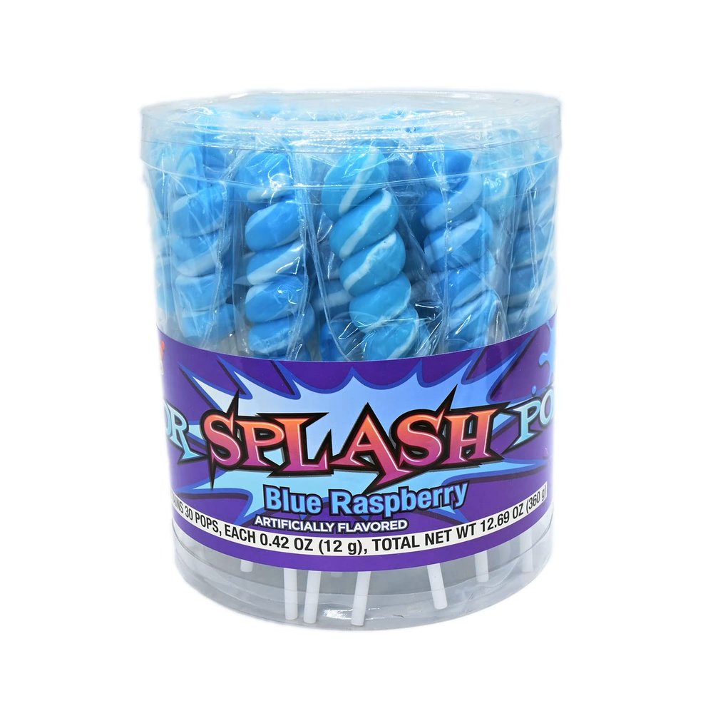 Alberts Color Splash Pops Baby Blue Raspberry 30ct Tub