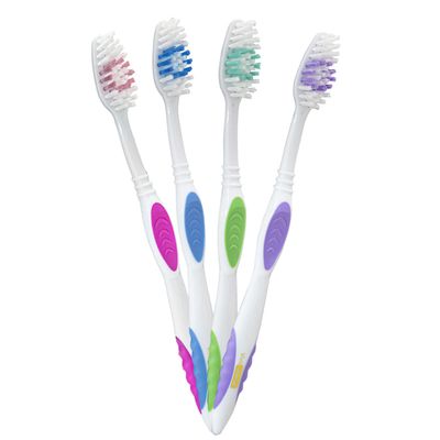 Vivid 72 Pack Soft Toothbrush with Gum Sensitivity Simulator and Tongue Cleaner, Travel Size, Individually Pack
