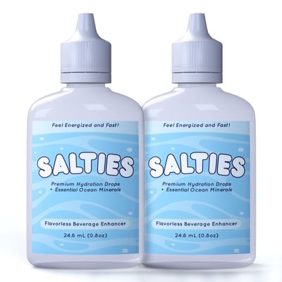 SALTIES Electrolyte Drops l Unflavored Electrolytes| Trace Mineral Drops with Magnesium, Potassium, and Sodium | Sugar-Free | Made in Utah, US