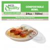 [300 Pack] 24 oz Round Disposable Compostable Paper Bowls with Dome Lids Heavy-Duty, Eco-Friendly Natural Bagasse Unbleached, Heat Resistant, 100% Biodegradable Salad Bowls Alternative to Plastic view 4