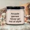 Arcade Games Never Go Out of Style Vanilla Scented Jar Candle, Aromatherapy, Meditation, Relaxation Gift view 2