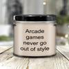 Arcade Games Never Go Out of Style Vanilla Scented Jar Candle, Aromatherapy, Meditation, Relaxation Gift view 3