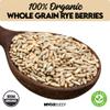 Organic Rye Berries 5 lbs - Non-GMO, Kosher, Raw Whole Grain, Bulk Seeds - Product of USA view 2