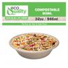 [100 Pack] 32 oz Round Disposable Compostable Paper Bowls Heavy-Duty, Eco-Friendly Natural Bagasse Unbleached, Heat Resistant, 100% Biodegradable Salad Bowls Alternative to Plastic view 4