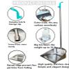 2-Pack Dust Pan with Long Handled for Home, 33.5" Premium Quality Heavy Duty Stainless Steel Dustpan, Elegant Stand Up Design, Sturdy Dustpans for Home/Lobby/Shop/Office view 4