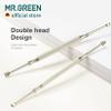 MR.GREEN Double Head Ear Wax Removal Ear Cleaner Double End Earwax Remover 360 Cleaning Ear Pick Stainless Steel Ear Care Tools (Pearl Nickel) view 2